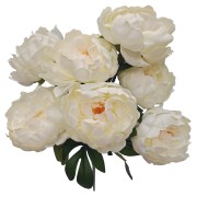 BUKIET SZTUCZNY BUKIET PIWONIA H: 56 cm BIAŁY