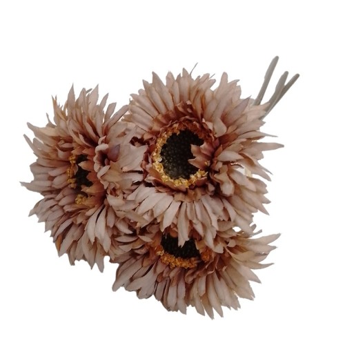 KWIAT SZTUCZNY GERBERA 3 SZT H: 26 cm BRUDNY RÓŻ