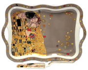 TACA Z ŁOPATKĄ  KLIMT POCAŁUNEK SZARA
