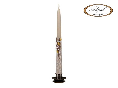 ŚWIECA DŁUGA 29CM GOLD EGGS  CAFFE LATTE WIELKANOC
