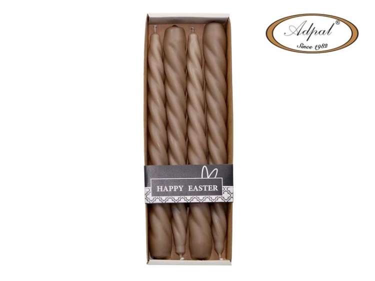 ŚWIECA DŁUGA 23CM 4 SZTUKI FLUFFY BUNNY MATOWA PIASKI PUSTYNI