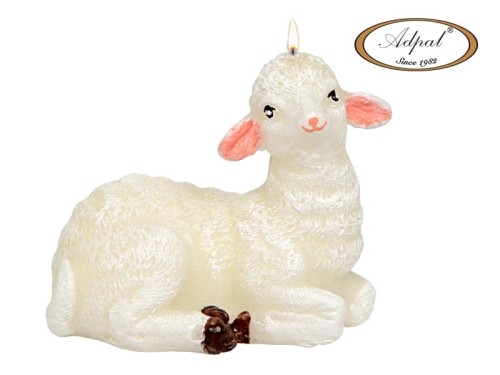 ŚWIECA FIGURKA - BARANEK WIELKANOCNY 8CM