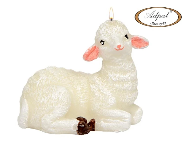 ŚWIECA FIGURKA - BARANEK WIELKANOCNY 8CM