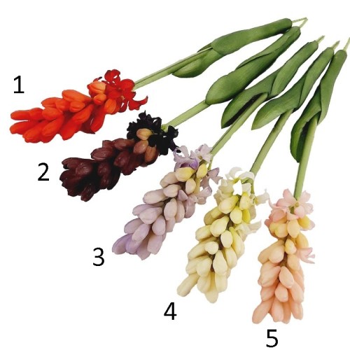 SZTUCZNY KWIAT HIACYNT SILIKONOWY H 42 cm MIX KOLORÓW
