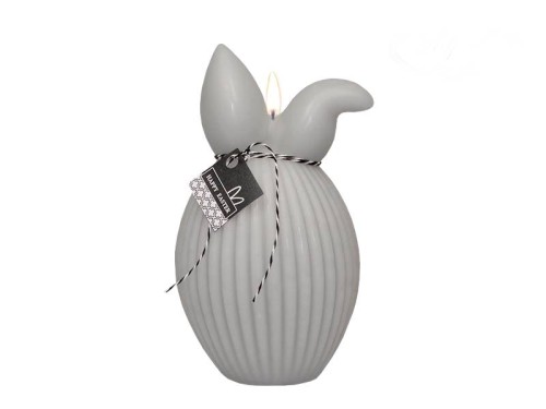 ŚWIECA ZAJĄC 160/85 FLUFFY BUNNY MAT JASNY POPIEL
