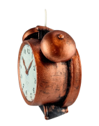ŚWIECA DEKORACYJNA BUDZIK 130/90/150mm MIEDŹ