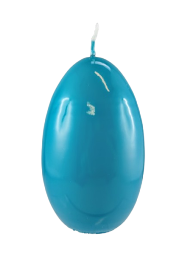 ŚWIECA JAJKO GLOSS 60/90mm TURKUS