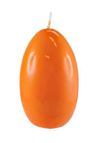 ŚWIECA JAJKO GLOSS 60/90mm POMARAŃCZOWY