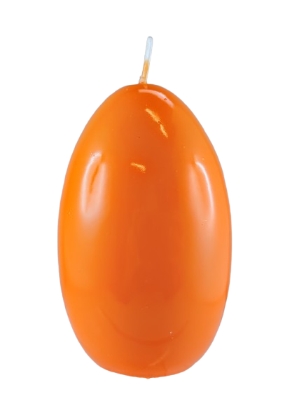 ŚWIECA JAJKO GLOSS 60/90mm POMARAŃCZOWY