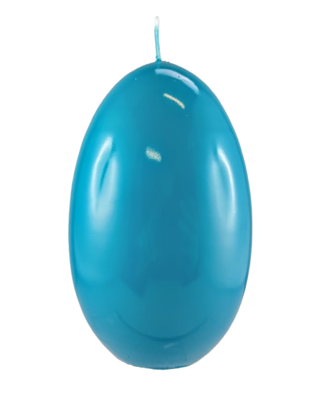 ŚWIECA JAJKO GLOSS 80/120mm TURKUS