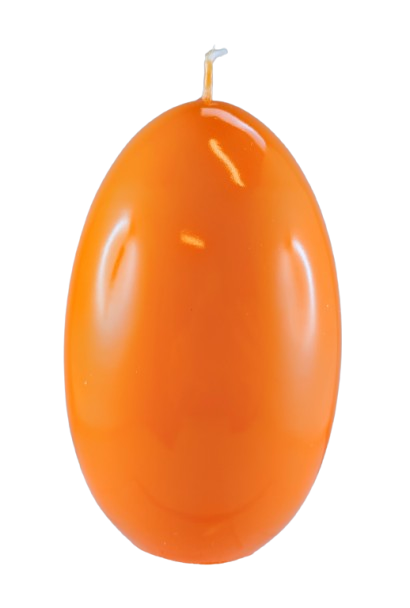 ŚWIECA JAJKO GLOSS 80/120mm POMARAŃCZOWY