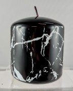 ŚWIECA MARMUR SŁUPEK 80/90 CZARNO-BIAŁY