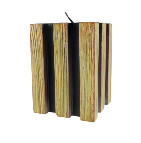 ŚWIECA LAMELE KWADRAT 65/90mm CZARNY