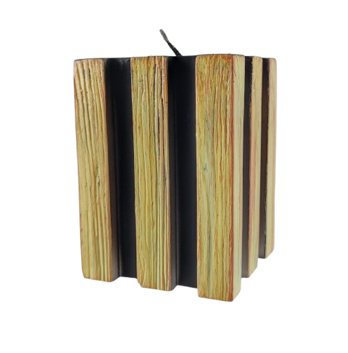 ŚWIECA LAMELE KWADRAT 65/90mm CZARNY