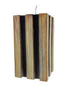 ŚWIECA LAMELE KWADRAT 65/120mm CZARNY