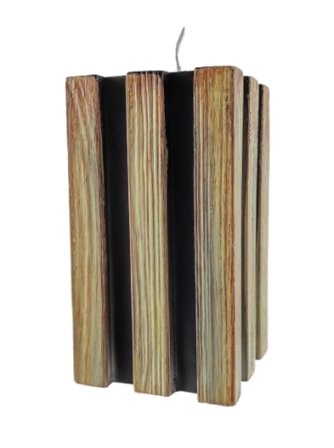 ŚWIECA LAMELE KWADRAT 65/120mm CZARNY