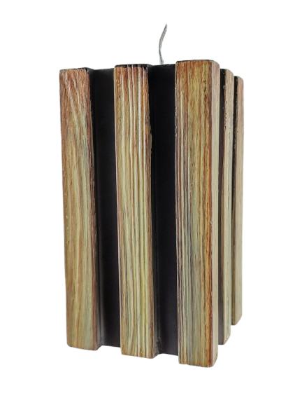 ŚWIECA LAMELE KWADRAT 65/120mm CZARNY