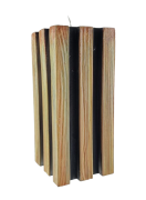 ŚWIECA LAMELE KWADRAT 65/150mm CZARNY