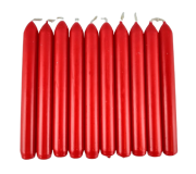 ŚWIECA ZESTAW 10 SZTUK czerwone 20/170mm świece długie stołowe