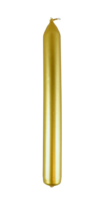 ŚWIECA ZESTAW 10 SZTUK złote 20/170mm świece długie stołowe