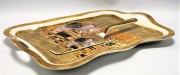 TACA PORCELANOWA Z ŁOPATKĄ G. KLIMT POCAŁUNEK
