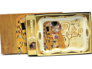 TACA PORCELANOWA Z ŁOPATKĄ G. KLIMT POCAŁUNEK