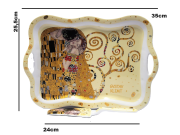 TACA PORCELANOWA Z ŁOPATKĄ G. KLIMT POCAŁUNEK