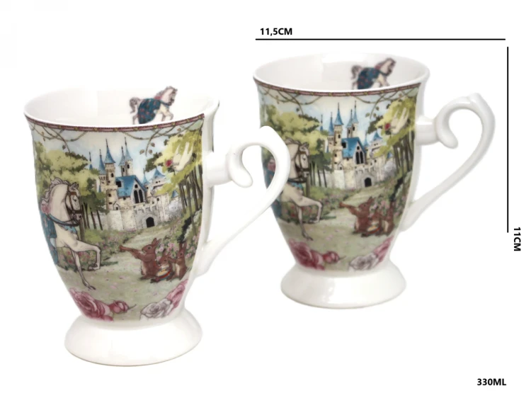 KOMPLET DWÓCH BAŚNIOWYCH KUBKÓW 300ML