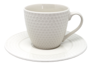 FILIŻANKA ZE SPODKIEM BIAŁA 210ML