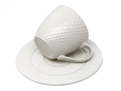 FILIŻANKA ZE SPODKIEM BIAŁA 210ML