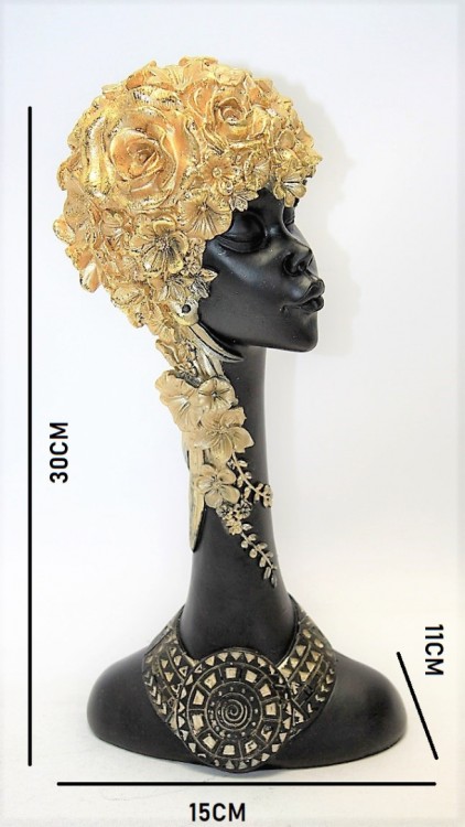 FIGURKA AFROAMERYKANKA AFRYKANKA W KWIATACH 30CM