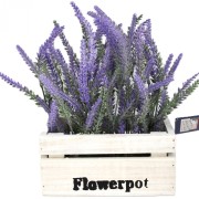 KWIAT SZTUCZNY W SKRZYNCE LAWENDA 25CM