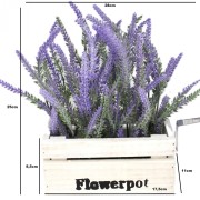 KWIAT SZTUCZNY W SKRZYNCE LAWENDA 25CM