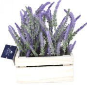KWIAT SZTUCZNY W SKRZYNCE LAWENDA 25CM