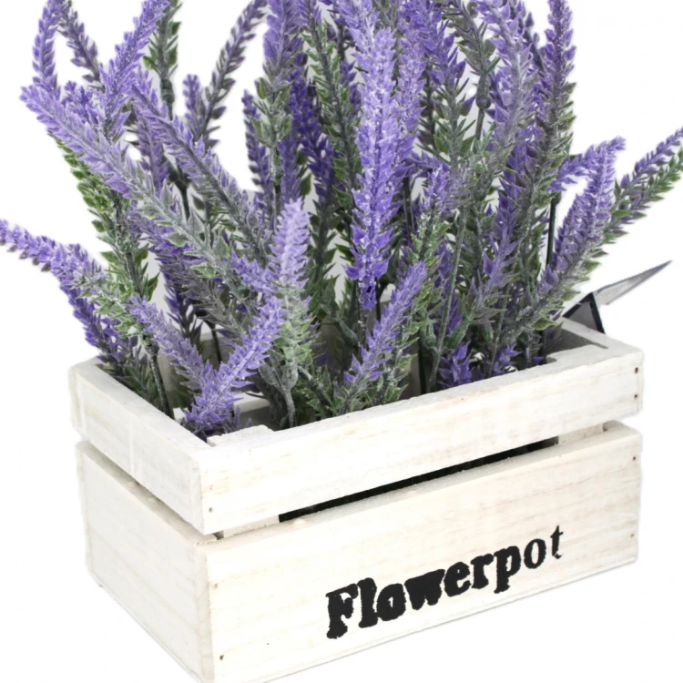 KWIAT SZTUCZNY W SKRZYNCE LAWENDA 25CM