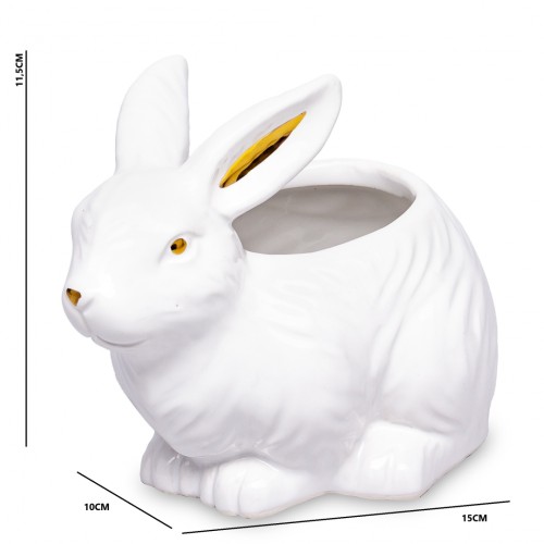 OSŁONKA ZAJĄCZEK KRÓLIK BIAŁO ZŁOTA 11,5x15x10