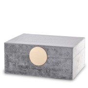 SZKATUŁKA NA BIŻUTERIĘ SZARA 9,5x21x14 cm