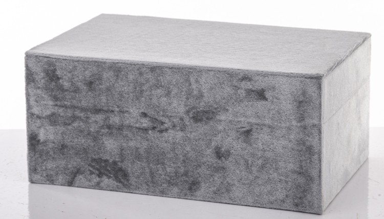 SZKATUŁKA NA BIŻUTERIĘ SZARA 9,5x21x14 cm