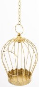 LAMPION METALOWY ZŁOTY WISZĄCY 80x19x19cm