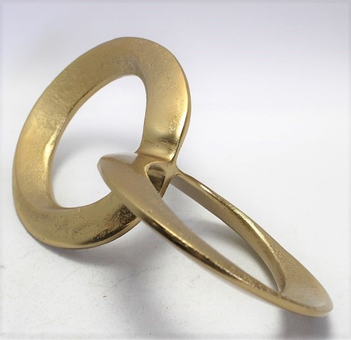 FIGURKA METALOWA DUŻE OBRĄCZKI ZŁOTE NIESKOŃCZONOŚĆ