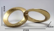 FIGURKA METALOWA DUŻE OBRĄCZKI ZŁOTE NIESKOŃCZONOŚĆ