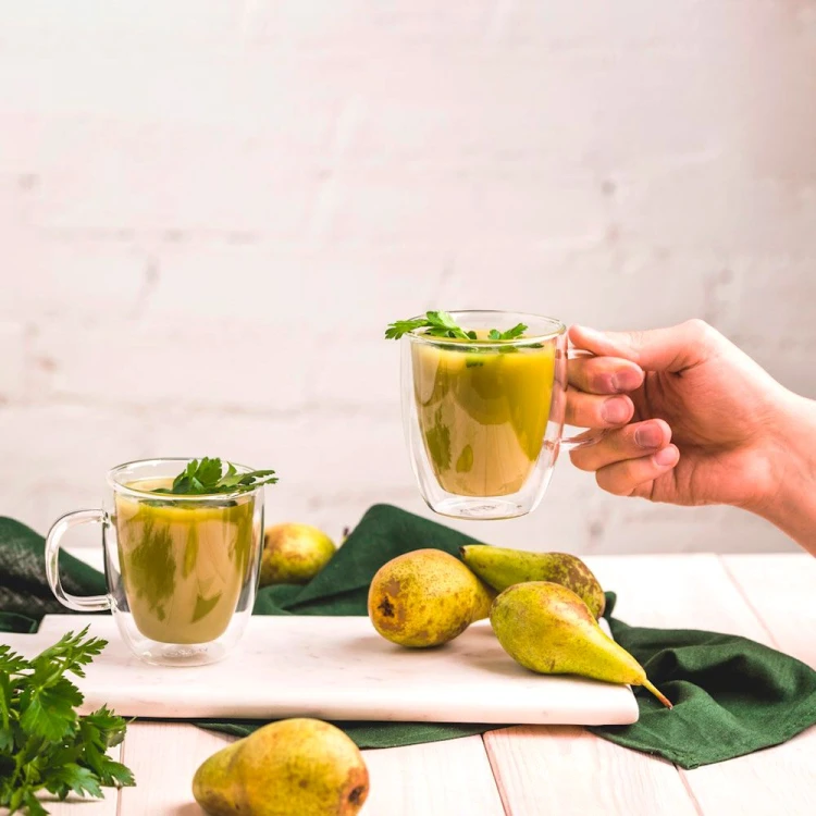 2 SZKLANKIz żaroodpornego szkła borokrzemowego odpornego na wahania temperatury oraz zarysowania