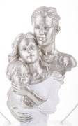 FIGURKA FAMILY RODZINA 2+1 W METALOWYM SERCU 29x28x6,5