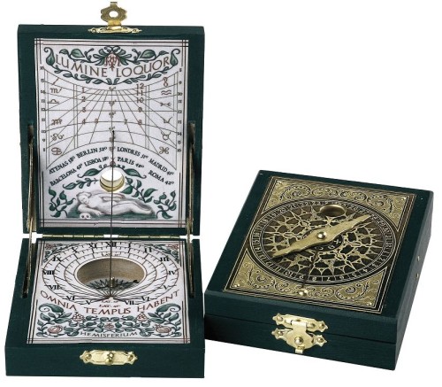 ZEGAR SŁONECZNY KEPLER KOMPAS WIEKO MOSIĘŻNE