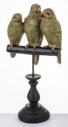FIGURKA TRZY PAPUGI NA PODSTAWIE 32CM