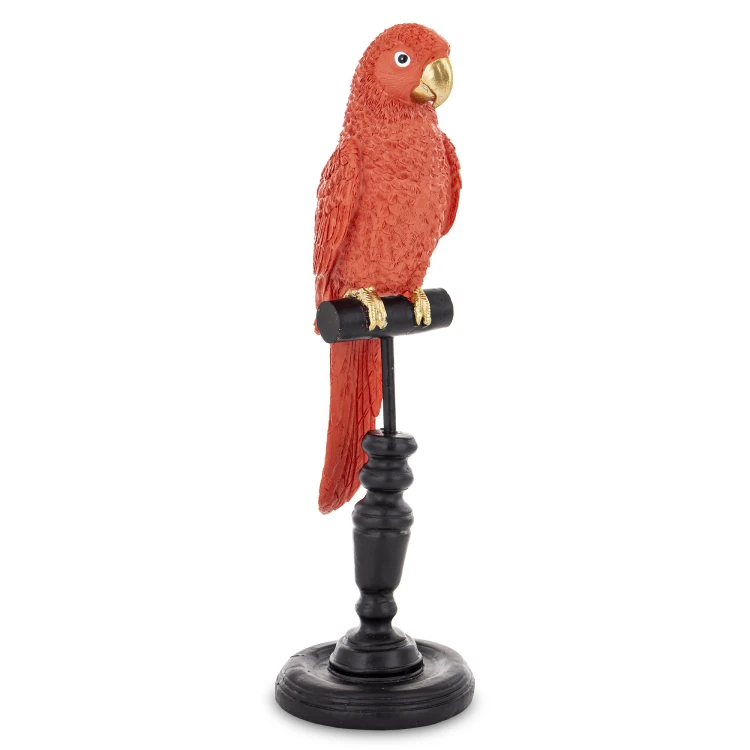 FIGURKA PAPUGA CZERWONA NA PODSTAWIE 30,5CM
