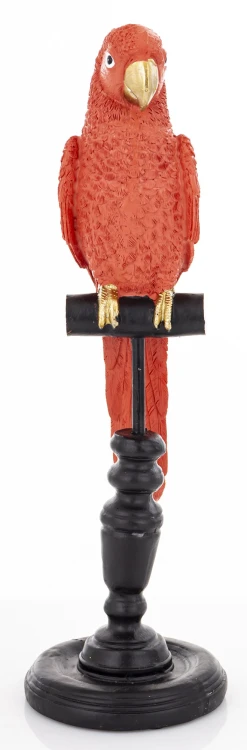 FIGURKA PAPUGA CZERWONA NA PODSTAWIE 30,5CM