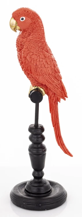 FIGURKA PAPUGA CZERWONA NA PODSTAWIE 30,5CM