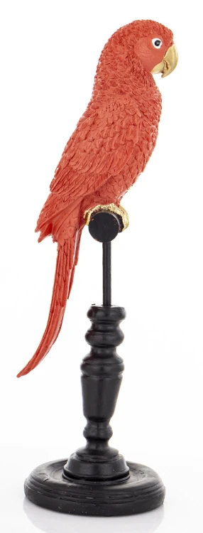 FIGURKA PAPUGA CZERWONA NA PODSTAWIE 30,5CM