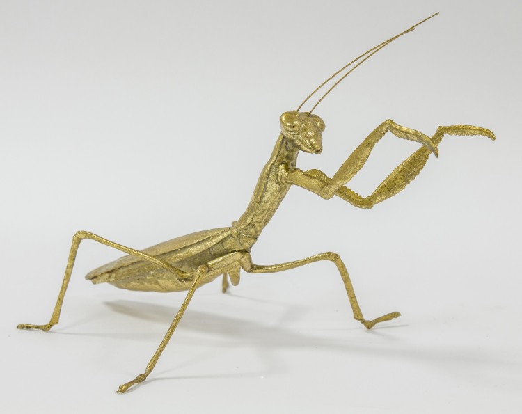 FIGURKA ZŁOTA MODLISZKA 19x29x20CM